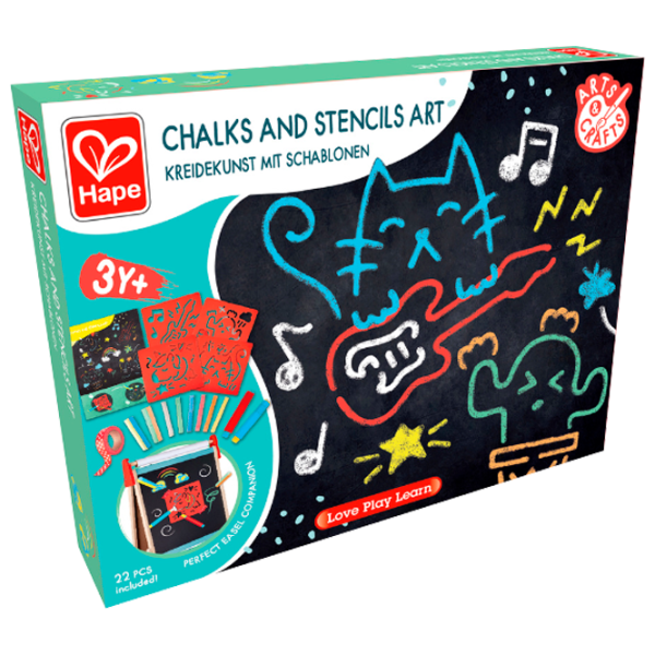 Креативный набор Hape Love Play. Learn Chalks and Stencils Art E1068 3+ / Разноцветный Красный photo 1 Креативный набор Hape Love Play. Learn Chalks and Stencils Art E1068 3+ / Разноцветный Красный photo 1