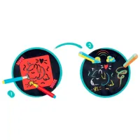 Set de creație Hape Love Play. Learn Chalks and Stencils Art E1068 3+ / Multicolor Red photo 4