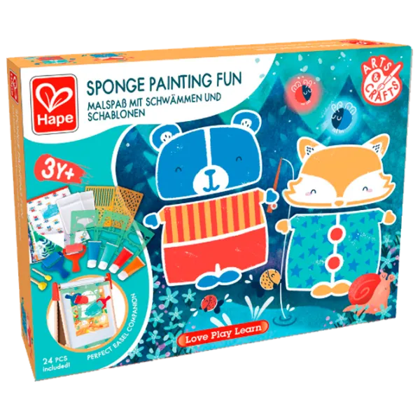 Set de creație Hape Love Play. Learn Sponge Painting Fun E1067 3+ / Multicolor Blue photo 1 Set de creație Hape Love Play. Learn Sponge Painting Fun E1067 3+ / Multicolor Blue photo 1