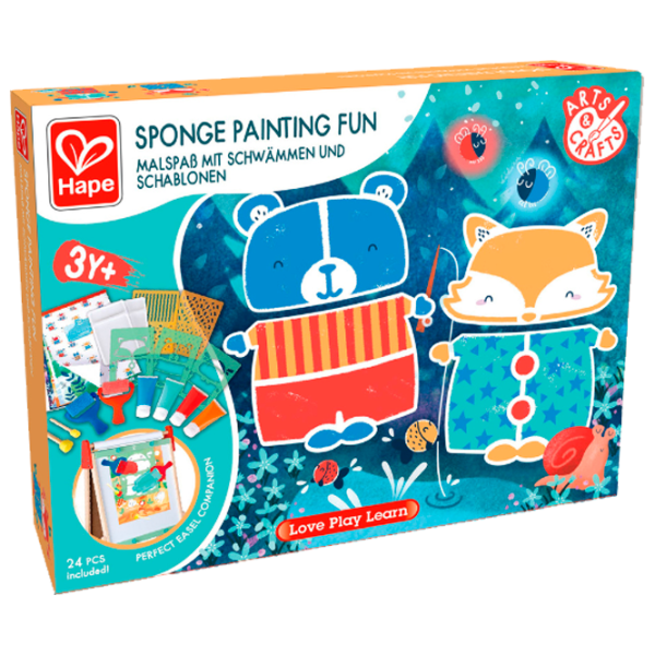 Set de creație Hape Love Play. Learn Sponge Painting Fun E1067 3+ / Multicolor Blue photo 1 Set de creație Hape Love Play. Learn Sponge Painting Fun E1067 3+ / Multicolor Blue photo 1