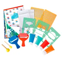 Креативный набор Hape Love Play. Learn Sponge Painting Fun E1067 3+ / Разноцветный Синий photo 2