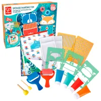 Креативный набор Hape Love Play. Learn Sponge Painting Fun E1067 3+ / Разноцветный Синий photo 3