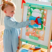 Креативный набор Hape Love Play. Learn Sponge Painting Fun E1067 3+ / Разноцветный Синий photo 4