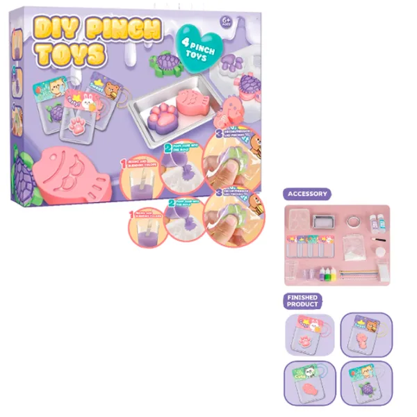 Set de creație Essa Toys Pinch Toys Jucării-antistres 708B-69 6+ / Multicolor Violet photo 3 Set de creație Essa Toys Pinch Toys Jucării-antistres 708B-69 6+ / Multicolor Violet photo 3