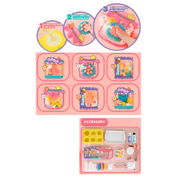 Set de creație Essa Toys Pinch Toys Jucării-antistres 708B-70 6+ / Multicolor Beige photo 2