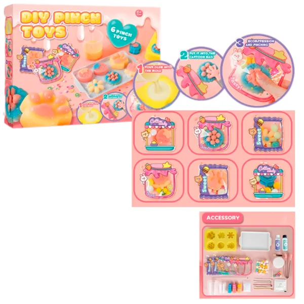 Set de creație Essa Toys Pinch Toys Jucării-antistres 708B-70 6+ / Multicolor Beige photo 3