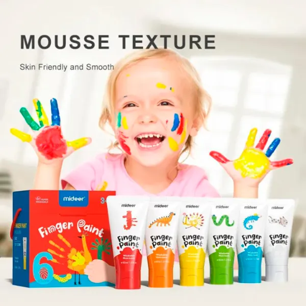 Set de creație Mideer Finger Paint Set pentru desen MD4165 3+ / Multicolor Multicolor photo 5