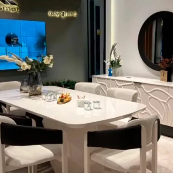 Кухонный стол зафиксированный Luxe Life Sahra ДСП/ Белый photo 4