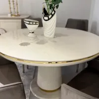 Masă de bucătărie fixă Luxe Life Oskar PAL/ White