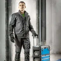 Рабочии халат для мужчин Hoegert HT5K800-1 M / 50 / Тёмно-серый photo 2