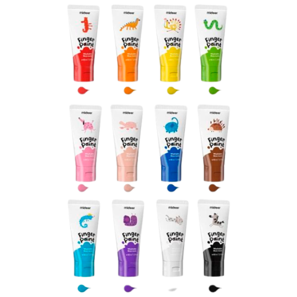 Set de creație Mideer Finger Paint Set de pictură cu degetele MD4166 3+ / Multicolor Multicolor photo 2 Set de creație Mideer Finger Paint Set de pictură cu degetele MD4166 3+ / Multicolor Multicolor photo 2