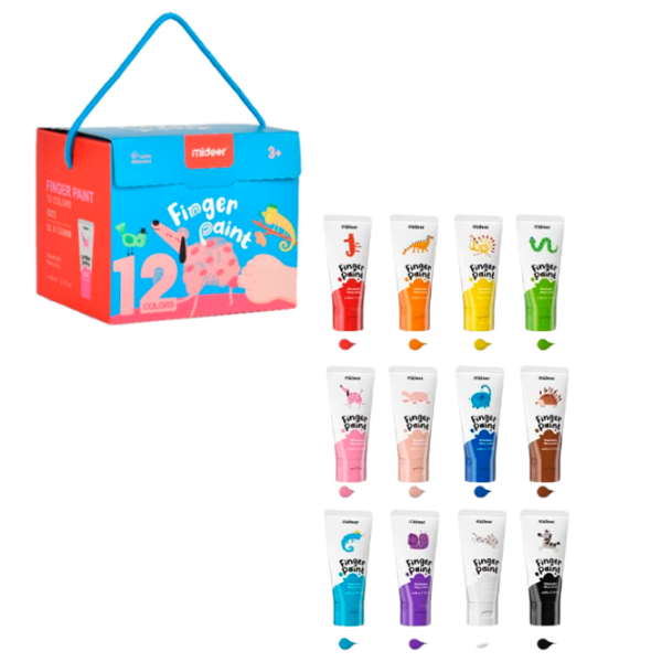 Set de creație Mideer Finger Paint Set de pictură cu degetele MD4166 3+ / Multicolor Multicolor photo 3 Set de creație Mideer Finger Paint Set de pictură cu degetele MD4166 3+ / Multicolor Multicolor photo 3