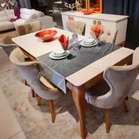 Masă de bucătărie extensibilă Dizayno Home Luis PAL/ White