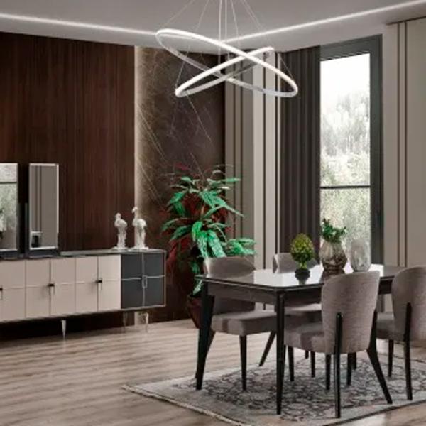 Кухонный стол раскладной Dizayno Home Hilton ДСП/ Черный photo 2