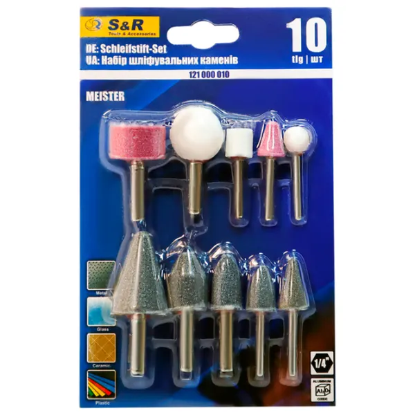 Set de pietre abrazive Meister 121000010 pentru șlefuire photo 1