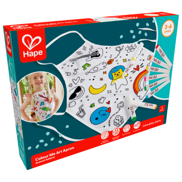 Set de creație Hape Love Play. Learn Colour Me Art Apron E2014 3+ / Multicolor Blue photo 1 Set de creație Hape Love Play. Learn Colour Me Art Apron E2014 3+ / Multicolor Blue photo 1