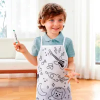 Set de creație Hape Love Play. Learn Colour Me Art Apron E2014 3+ / Multicolor Blue photo 6