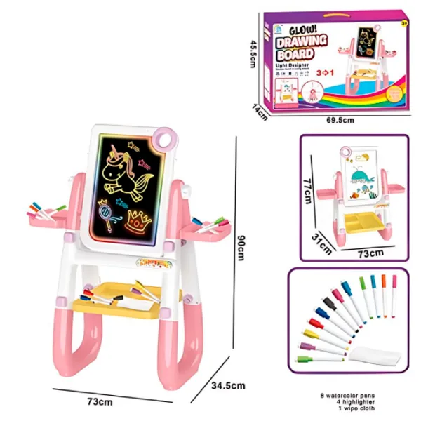 Set de creație Essa Toys Light Designer Drawing board YM2216A 3+ / White Pink photo 3