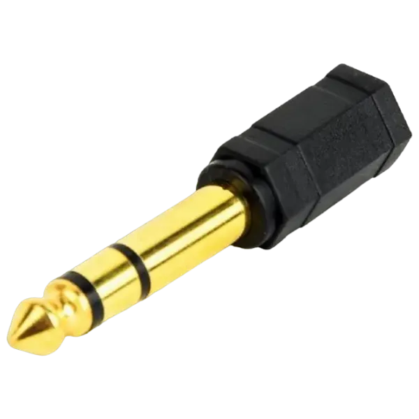 Adaptor Cablexpert A-6.35M-3.5F 6.35 mm / Black photo 2 Adaptor Cablexpert A-6.35M-3.5F 6.35 mm / Black photo 2