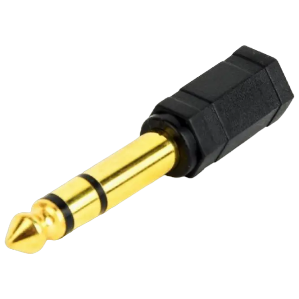Adaptor Cablexpert A-6.35M-3.5F 6.35 mm / Black photo 2 Adaptor Cablexpert A-6.35M-3.5F 6.35 mm / Black photo 2