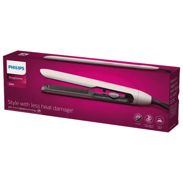 Placă de îndreptat părul Philips BHS515/00  / Black White photo 4