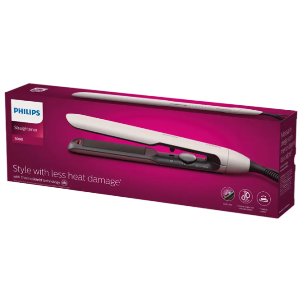 Placă de îndreptat părul Philips BHS515/00  / Black White photo 4