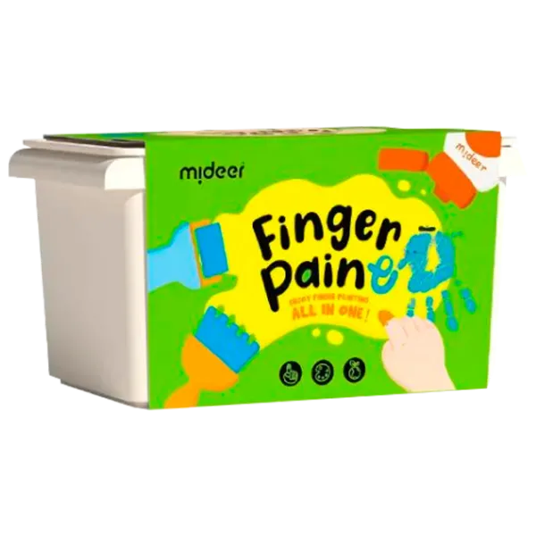 Set de creație Mideer Finger Paint Set de pictură cu degetele MD4219 3+ / Multicolor Green photo 1 Set de creație Mideer Finger Paint Set de pictură cu degetele MD4219 3+ / Multicolor Green photo 1