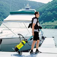 Cărucior de transport Wolfcraft TS 550 Offroad Blue / 70 kg photo 4