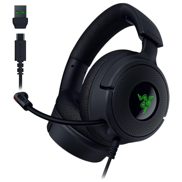 Căști Razer Kraken V4 X Green Black Cu fir/ Gaming photo 3