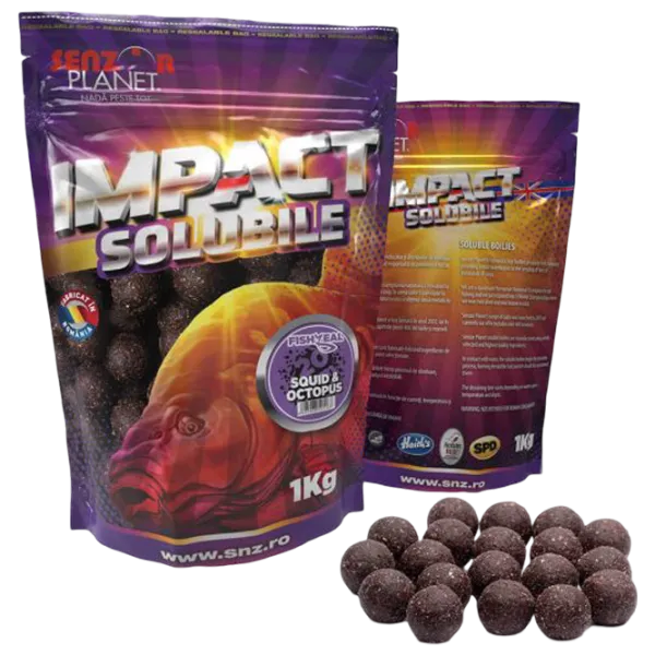 Бойлы Senzor Planet IMPACT Solubile Осьминог / 1 кг / 20 мм photo 1