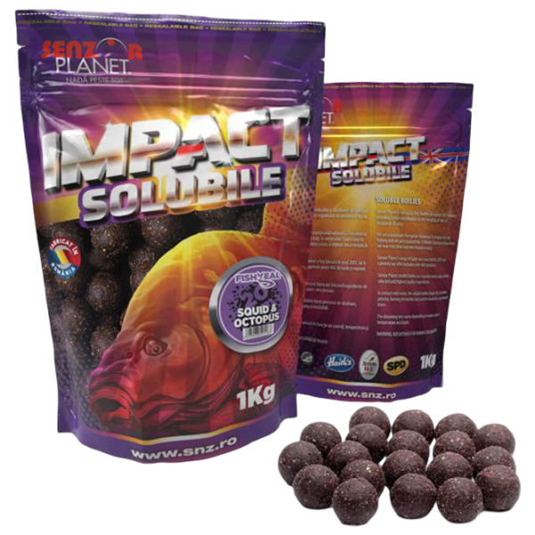 Бойлы Senzor Planet IMPACT Solubile Осьминог / 1 кг / 20 мм photo 1