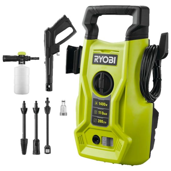 Maşină de curăţat cu presiune Ryobi RY110PWA 1400 W / Green photo 1 Maşină de curăţat cu presiune Ryobi RY110PWA 1400 W / Green photo 1