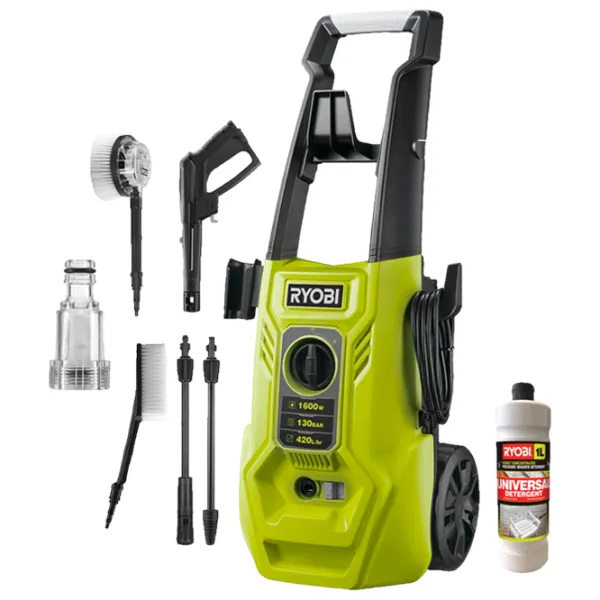 Maşină de curăţat cu presiune Ryobi RY130PWA-P 1600 W / Green photo 1 Maşină de curăţat cu presiune Ryobi RY130PWA-P 1600 W / Green photo 1