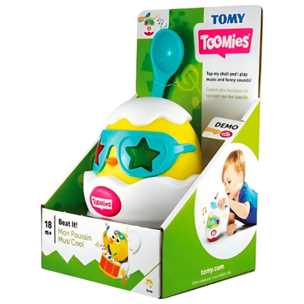 Jucărie interactivă Tomy Toomies Beat It! T72816 18+ luni / Multicolor White photo 1