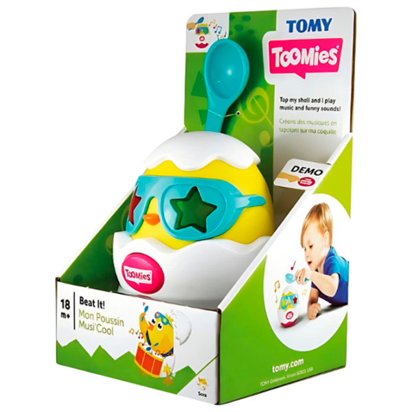 Jucărie interactivă Tomy Toomies Beat It! T72816 18+ luni / Multicolor White photo 1