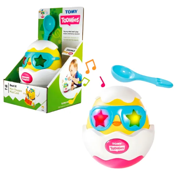 Jucărie interactivă Tomy Toomies Beat It! T72816 18+ luni / Multicolor White photo 3