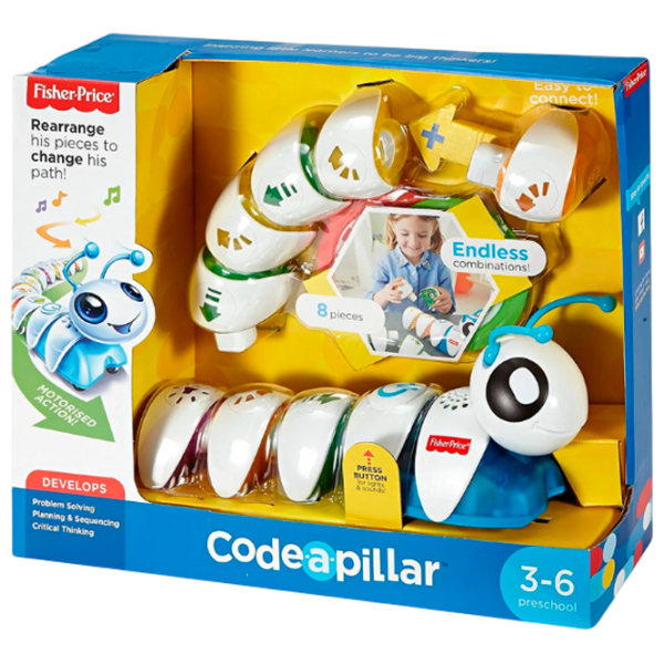 Интерактивная игрушка Fisher Price Caterpillar Connect and Run K-DKT39 3+ / Разноцветный Белый photo 1