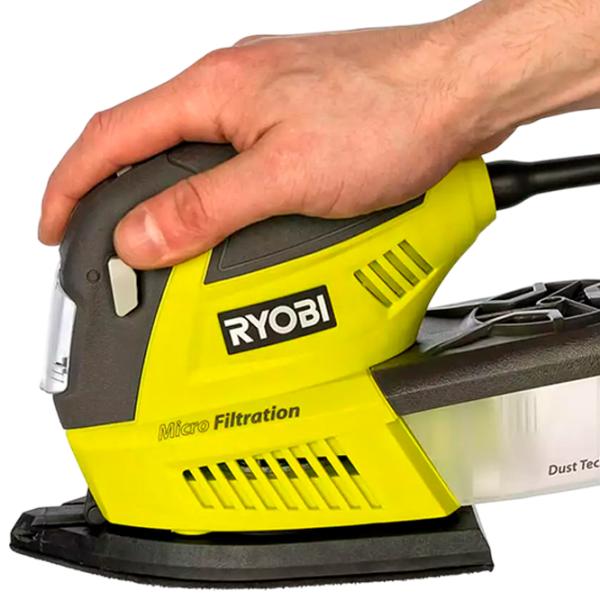 Șlefuitor Ryobi RMS180-S Cu vibrații / 180 W / Green photo 4 Șlefuitor Ryobi RMS180-S Cu vibrații / 180 W / Green photo 4