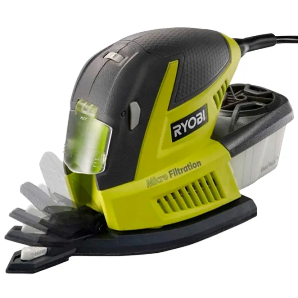 Șlefuitor Ryobi RMS180-S Cu vibrații / 180 W / Green photo 6 Șlefuitor Ryobi RMS180-S Cu vibrații / 180 W / Green photo 6
