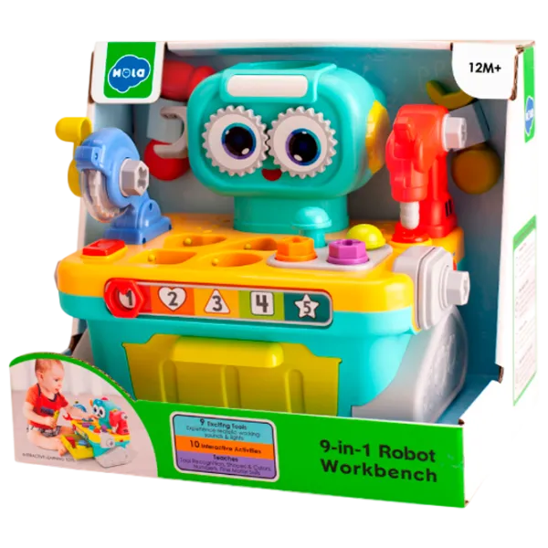 Jucărie interactivă Hola Toys Robot workbench HE8975 12+ luni / Multicolor Multicolor photo 1 Jucărie interactivă Hola Toys Robot workbench HE8975 12+ luni / Multicolor Multicolor photo 1