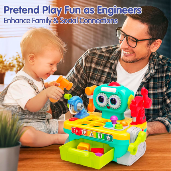Jucărie interactivă Hola Toys Robot workbench HE8975 12+ luni / Multicolor Multicolor photo 7 Jucărie interactivă Hola Toys Robot workbench HE8975 12+ luni / Multicolor Multicolor photo 7