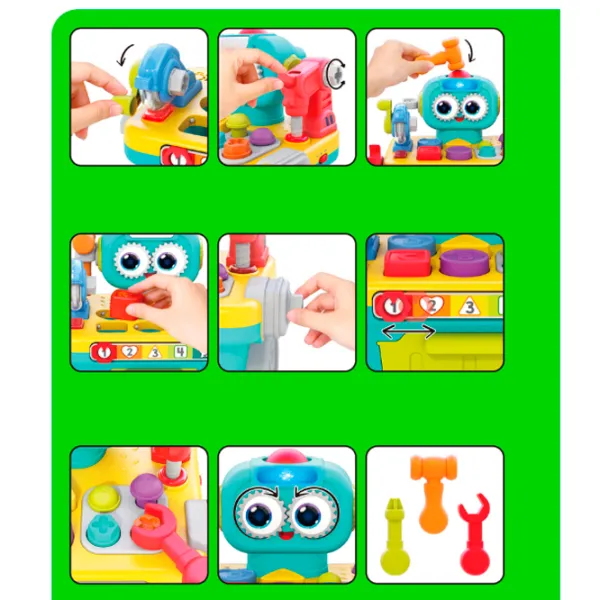 Jucărie interactivă Hola Toys Robot workbench HE8975 12+ luni / Multicolor Multicolor photo 8 Jucărie interactivă Hola Toys Robot workbench HE8975 12+ luni / Multicolor Multicolor photo 8