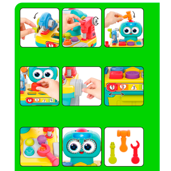 Jucărie interactivă Hola Toys Robot workbench HE8975 12+ luni / Multicolor Multicolor photo 8 Jucărie interactivă Hola Toys Robot workbench HE8975 12+ luni / Multicolor Multicolor photo 8