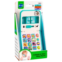 Jucărie interactivă Hola Toys Baby Phone Foldable & Slide HE8972 12+ luni / Aquamarine White