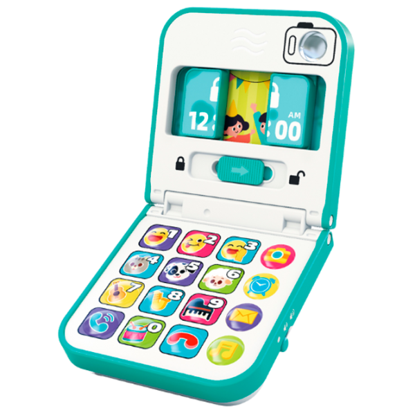 Jucărie interactivă Hola Toys Baby Phone Foldable & Slide HE8972 12+ luni / Aquamarine White photo 3 Jucărie interactivă Hola Toys Baby Phone Foldable & Slide HE8972 12+ luni / Aquamarine White photo 3