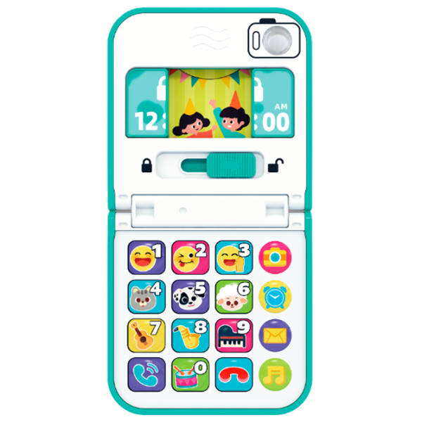 Jucărie interactivă Hola Toys Baby Phone Foldable & Slide HE8972 12+ luni / Aquamarine White photo 4 Jucărie interactivă Hola Toys Baby Phone Foldable & Slide HE8972 12+ luni / Aquamarine White photo 4