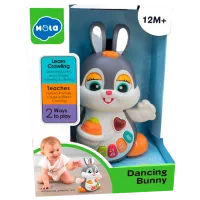 Jucărie interactivă Hola Toys Dancing Bunny HE9991 12+ luni / Multicolor White