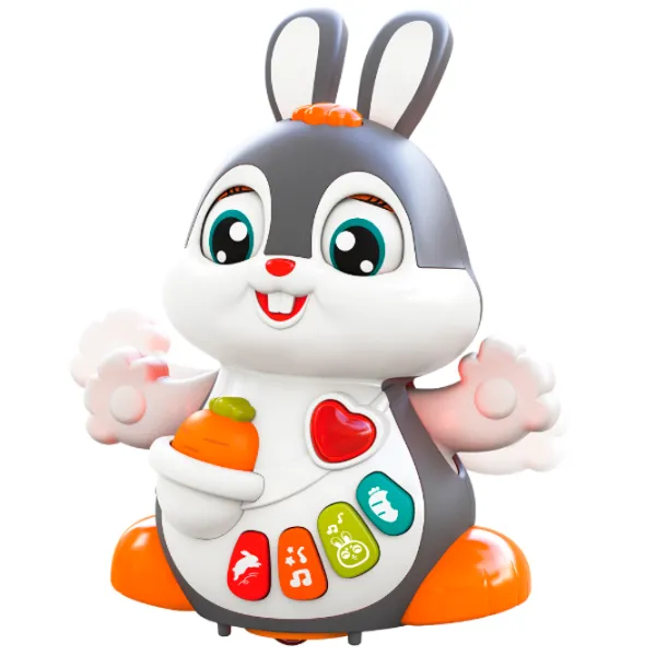 Jucărie interactivă Hola Toys Dancing Bunny HE9991 12+ luni / Multicolor White photo 2 Jucărie interactivă Hola Toys Dancing Bunny HE9991 12+ luni / Multicolor White photo 2