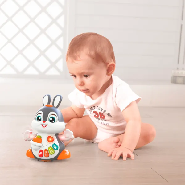 Jucărie interactivă Hola Toys Dancing Bunny HE9991 12+ luni / Multicolor White photo 5 Jucărie interactivă Hola Toys Dancing Bunny HE9991 12+ luni / Multicolor White photo 5