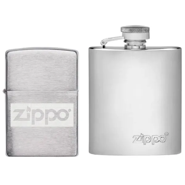 Зажигалка Zippo Zippo Design Ltr & Flask Set Серебряный / Латунь photo 3 Зажигалка Zippo Zippo Design Ltr & Flask Set Серебряный / Латунь photo 3